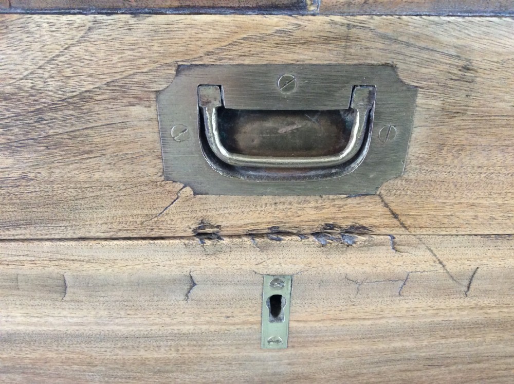 A camphor wood military campaign trunk View III