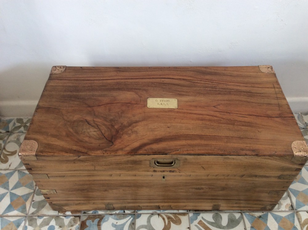 A camphor wood military campaign trunk View VIII