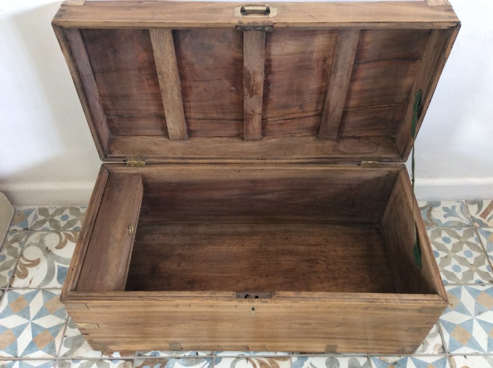 A camphor wood military campaign trunk View IX