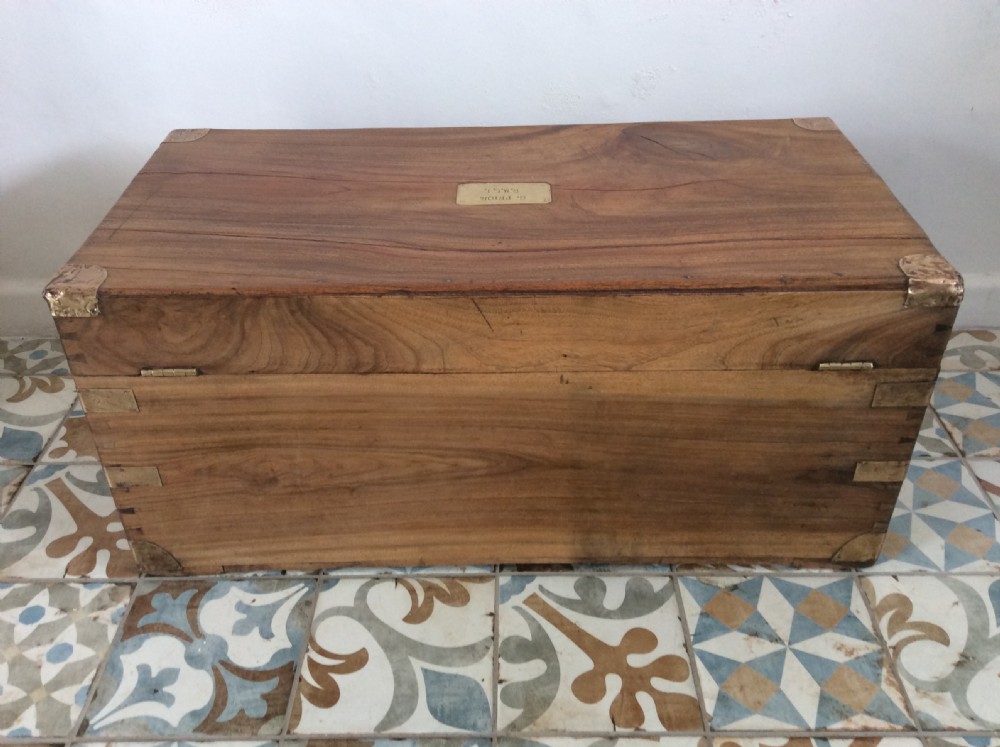 A camphor wood military campaign trunk View XI
