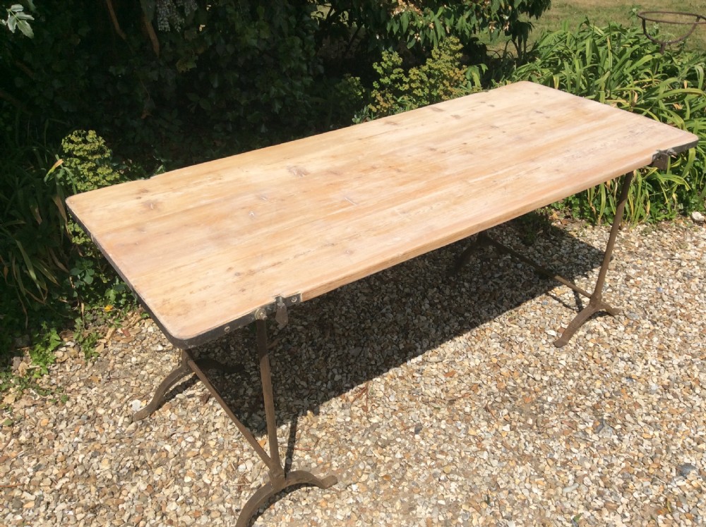 An original early 20thC trestle table View XIV