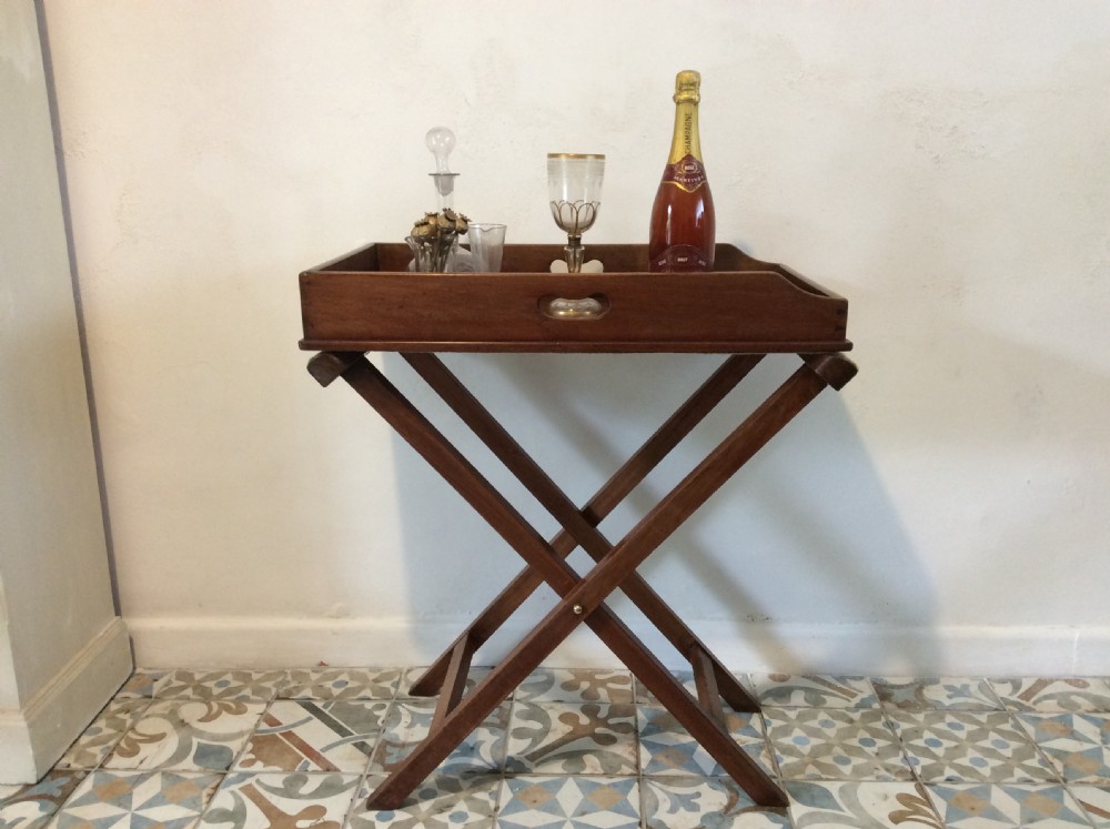 A 19thC mahogany butlers tray View II