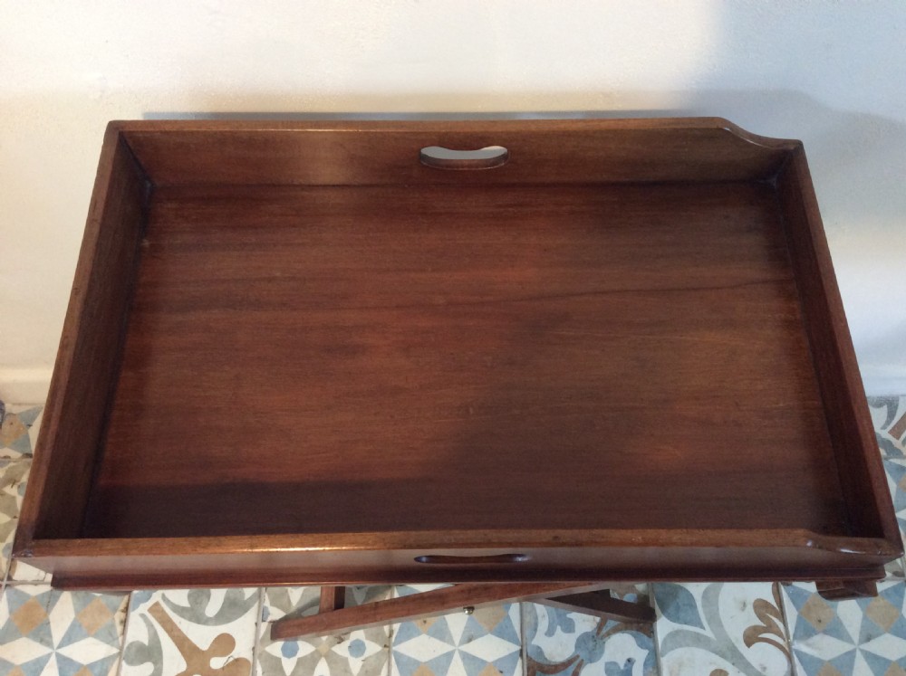 A 19thC mahogany butlers tray View VI