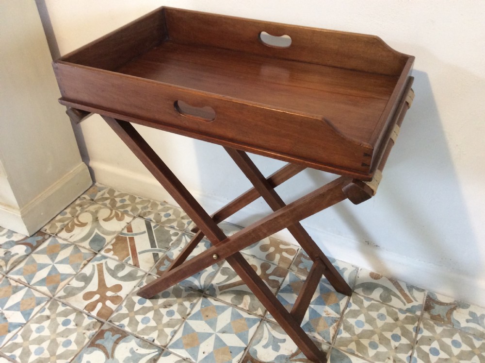 A 19thC mahogany butlers tray View VIII