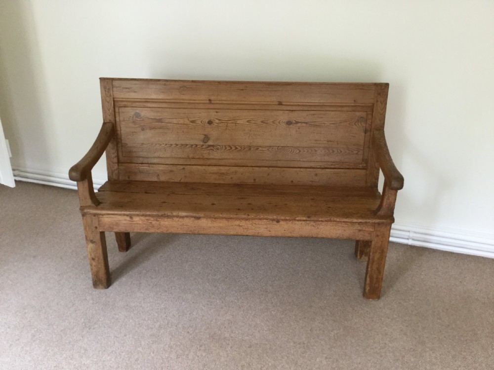 A rustic French hall bench View II