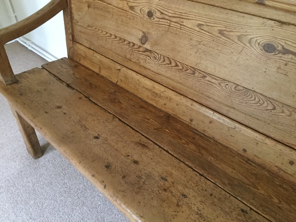 A rustic French hall bench View III