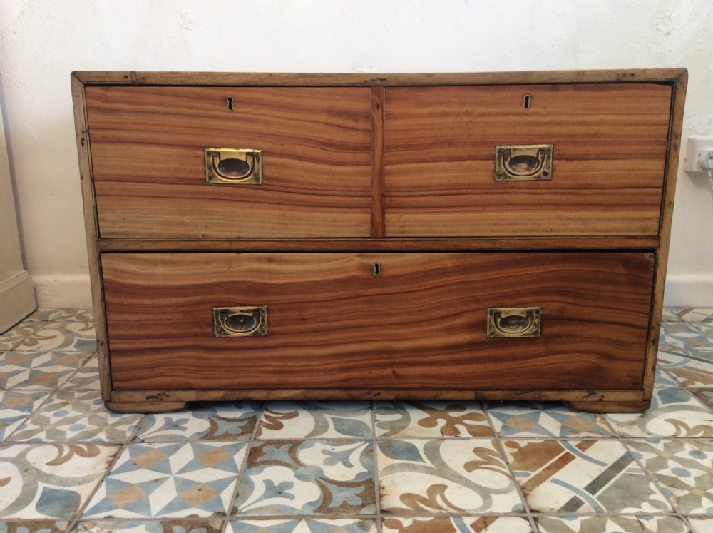 A 19thC camphor wood campaign chest View III