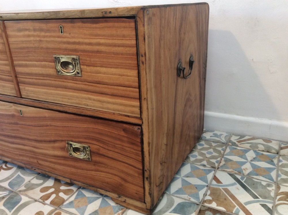 A 19thC camphor wood campaign chest View IV