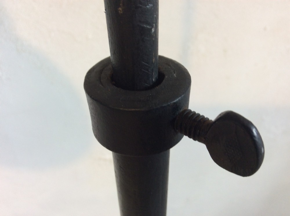 A circa 1920's wrought iron adjustable floor lamp View II