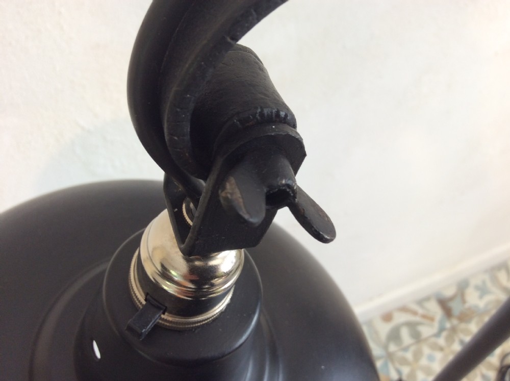 A circa 1920's wrought iron adjustable floor lamp View V