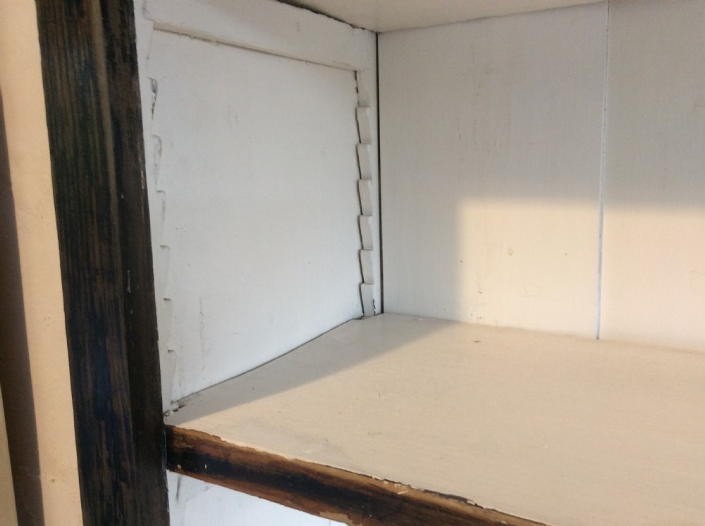 A Victorian painted open bookcase View V