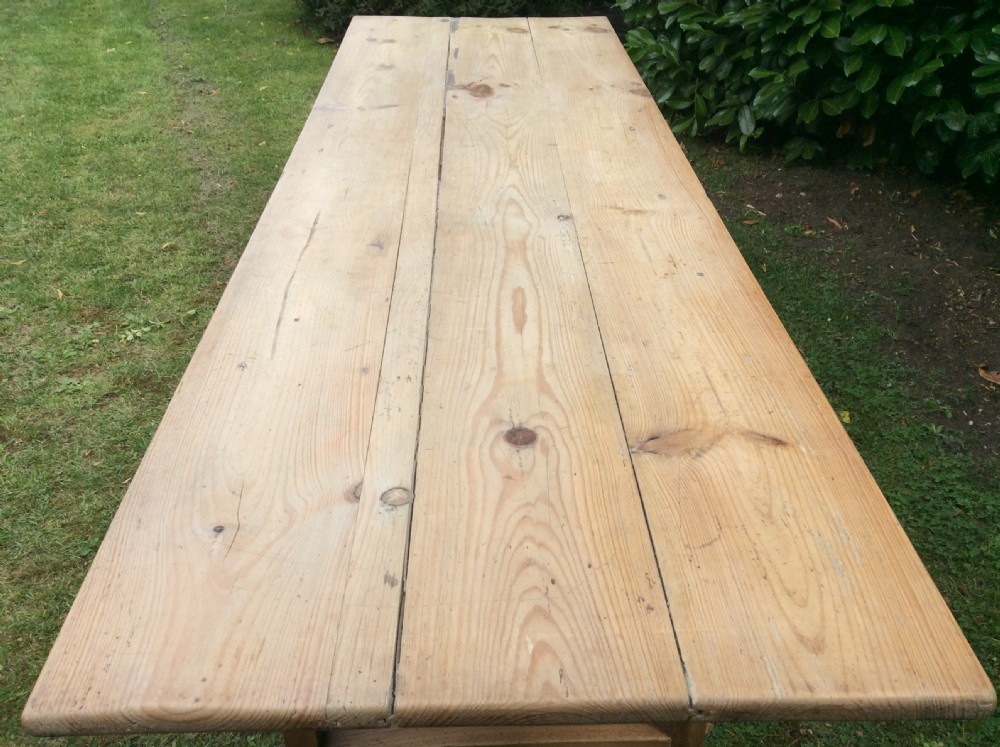 A French cherry & pine kitchen prep table View IV