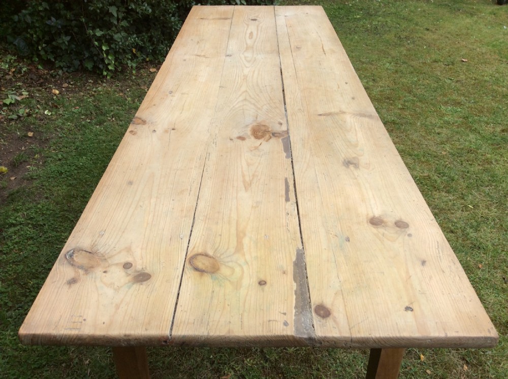 A French cherry & pine kitchen prep table View VII