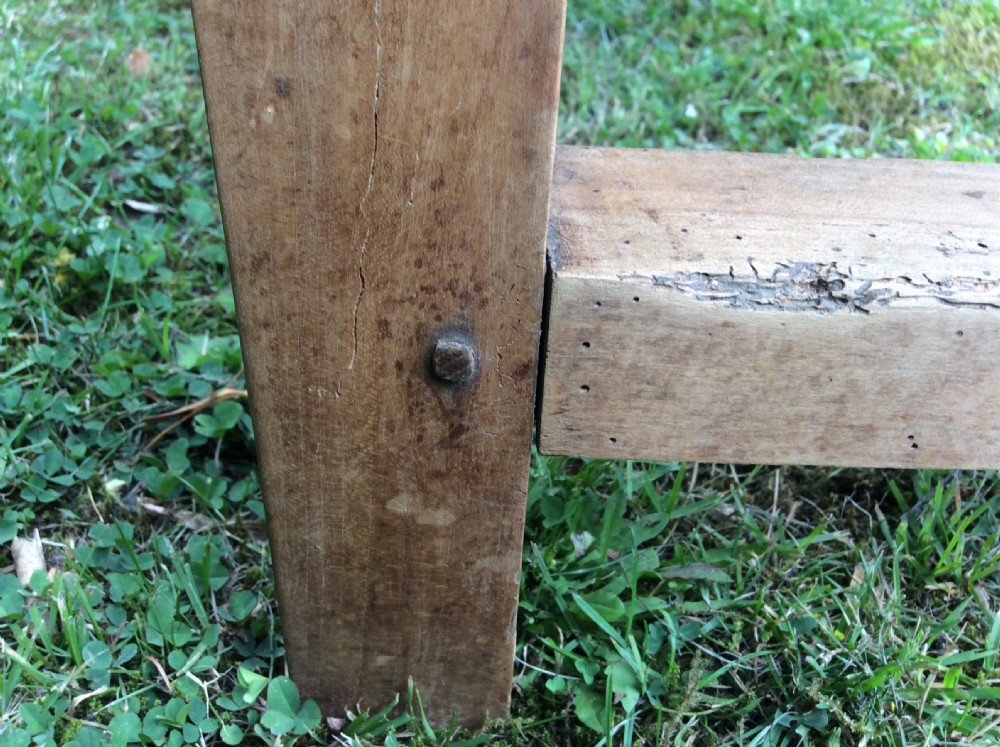 A French cherry & pine kitchen prep table View XI