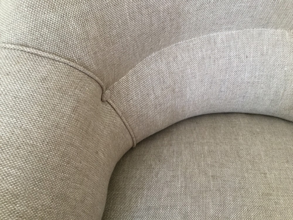A pair of French upholstered armchairs View V