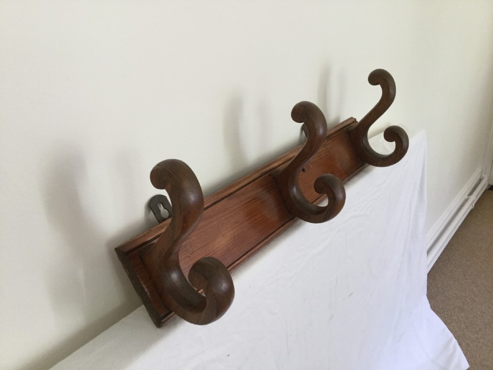 A French three hook coat rack