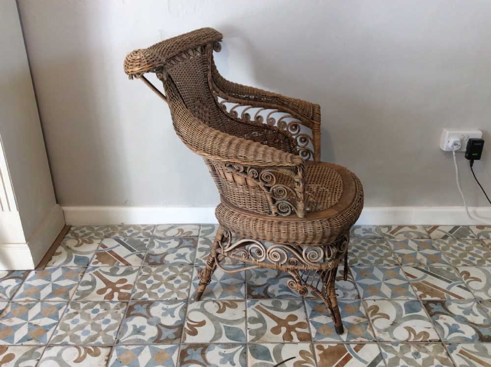 An American Heywood wicker chair View II