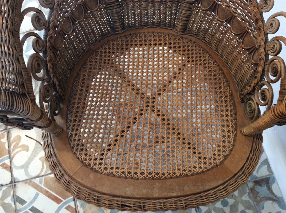 An American Heywood wicker chair View III