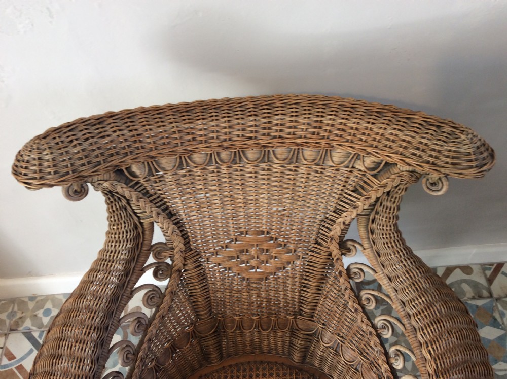 An American Heywood wicker chair View V