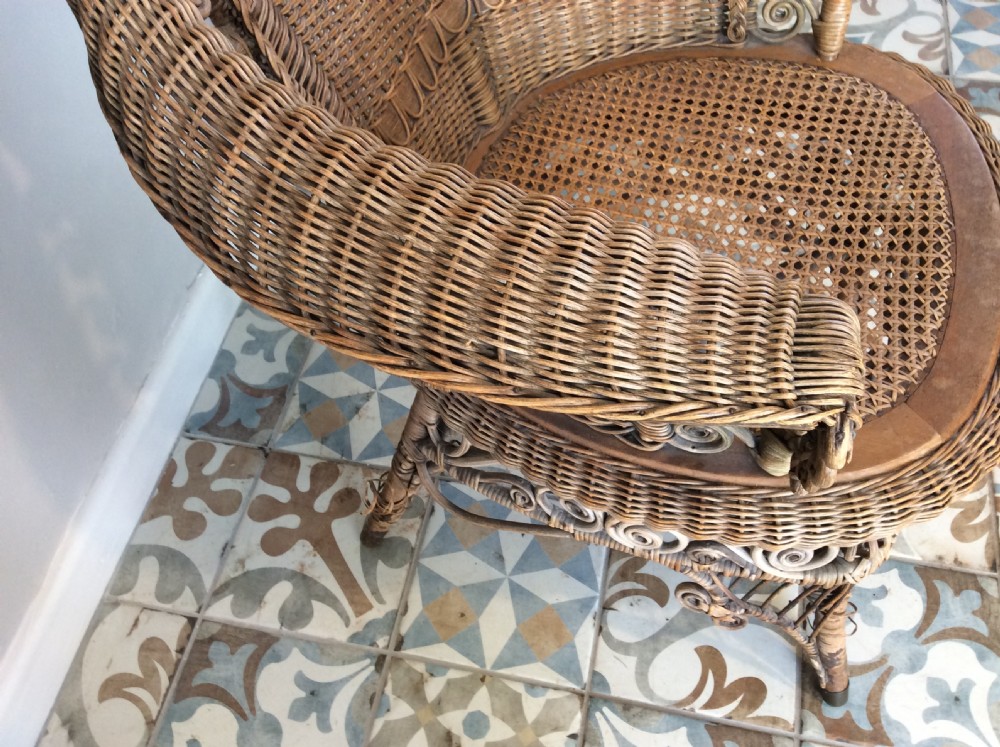 An American Heywood wicker chair View VII