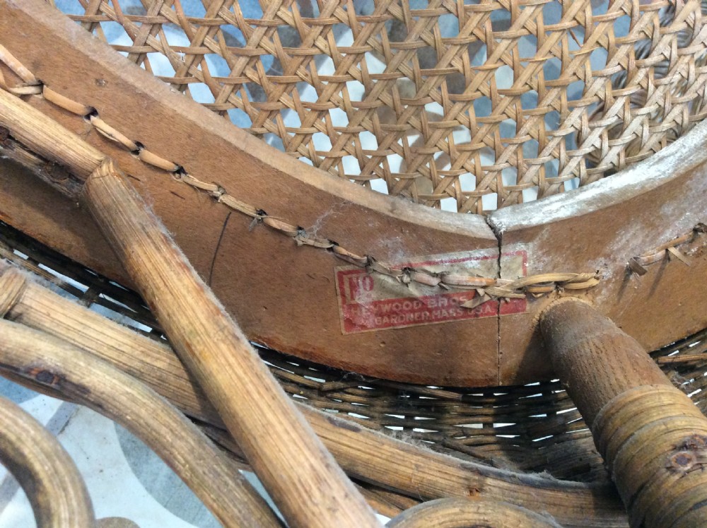 An American Heywood wicker chair View X