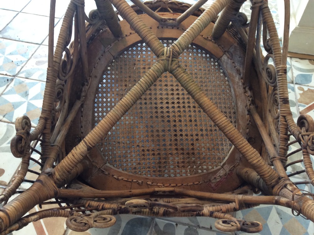 An American Heywood wicker chair View XI