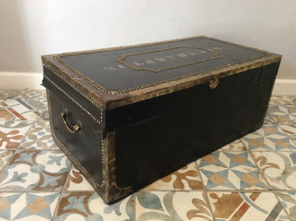 A Regency  camphor campaign trunk View X