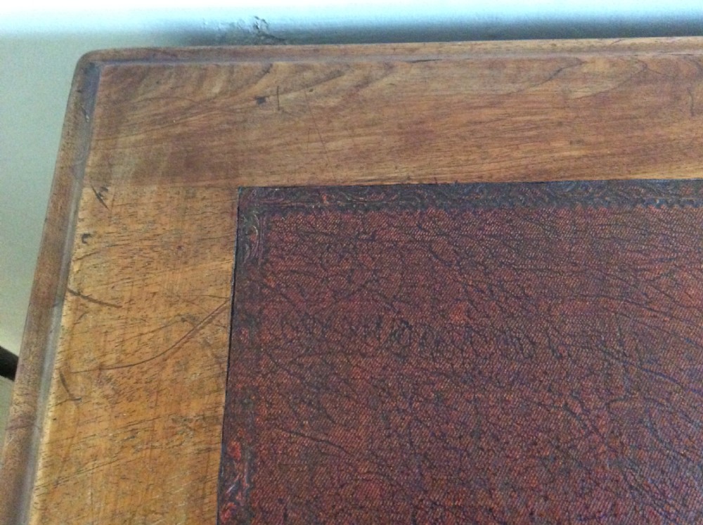A 19thC 9 drawer pedestal desk View XXI