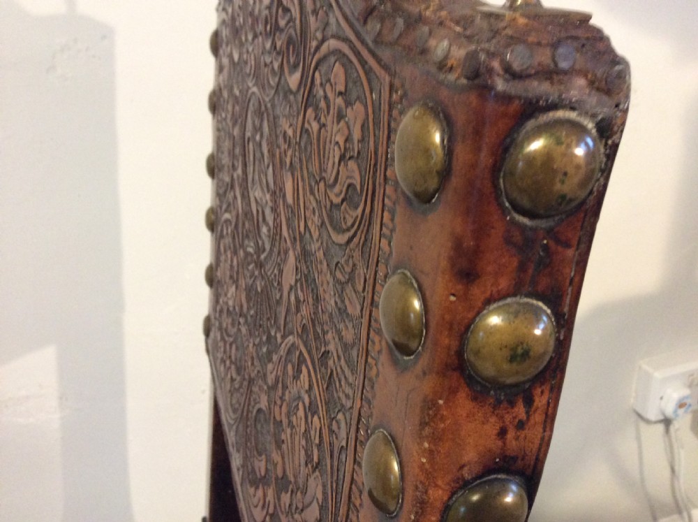 A 17thC Spanish walnut hall chair View VI