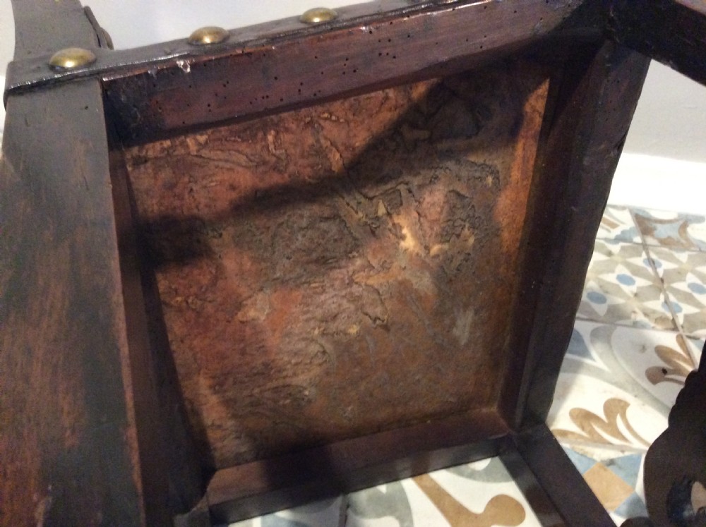 A 17thC Spanish walnut hall chair View X