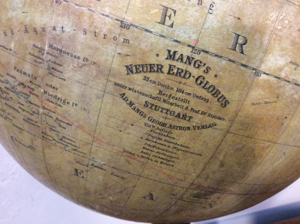 An early 20thC German world globe View VII