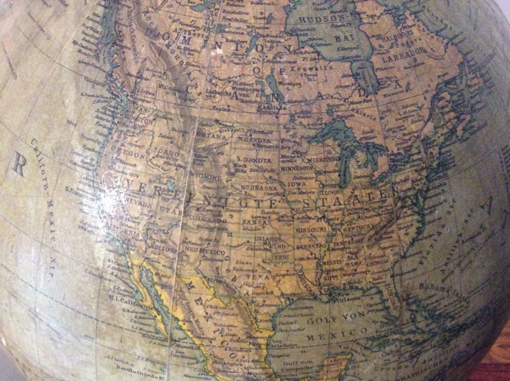 An early 20thC German world globe View VIII