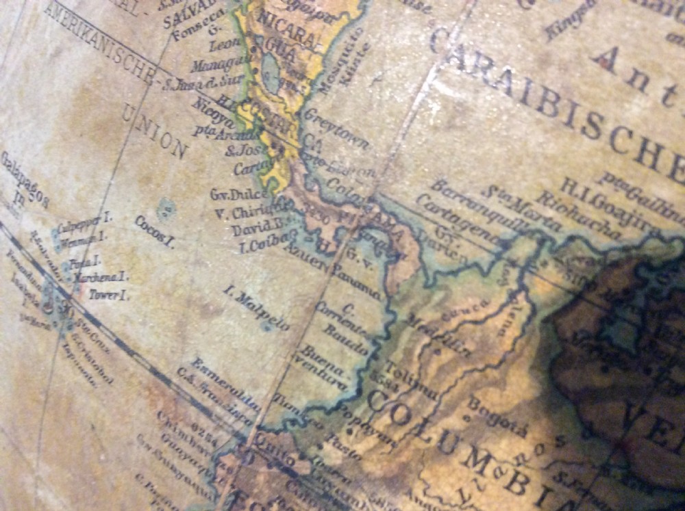 An early 20thC German world globe View XIII