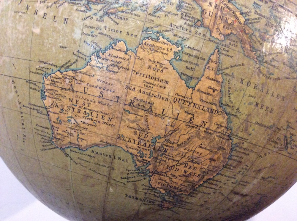 An early 20thC German world globe View XV