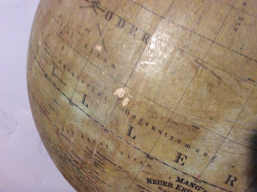 An early 20thC German world globe View XVII