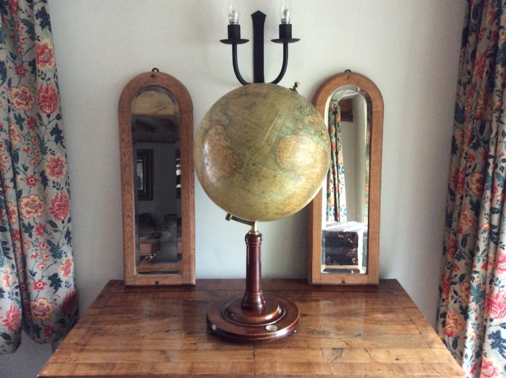A pair of bleached oak framed pier mirrors View III