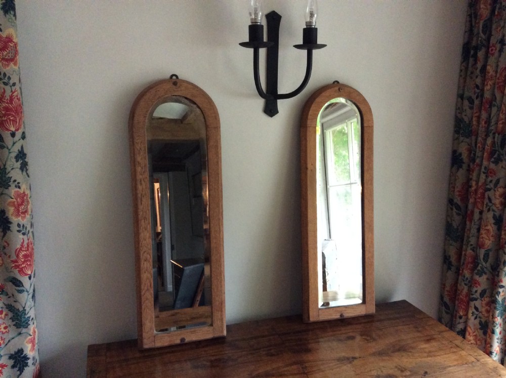 A pair of bleached oak framed pier mirrors View XV