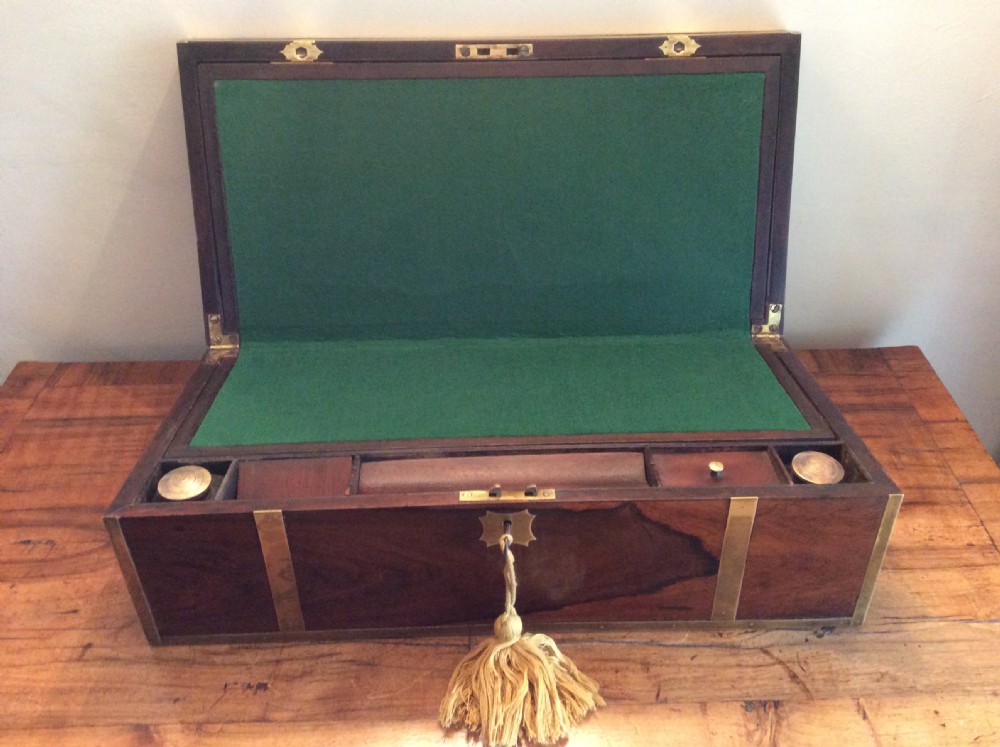 A 19thC military campaign writing slope View II