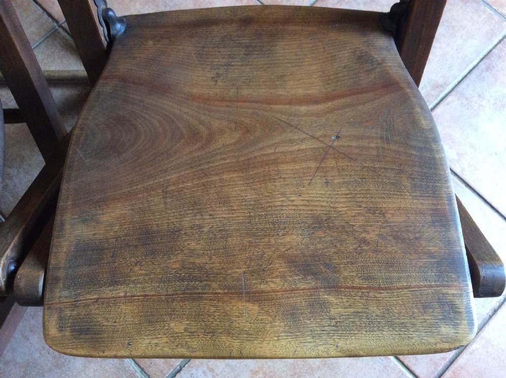 Six elm & beech folding kitchen chairs View III