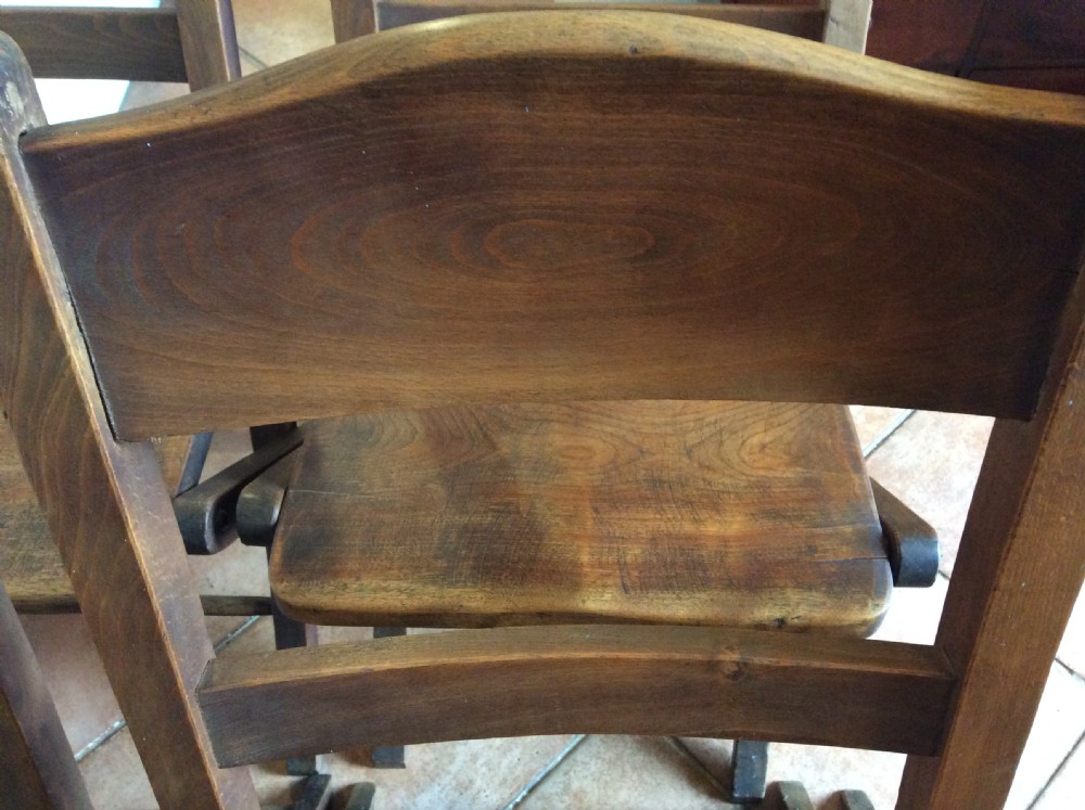 Six elm & beech folding kitchen chairs View VII