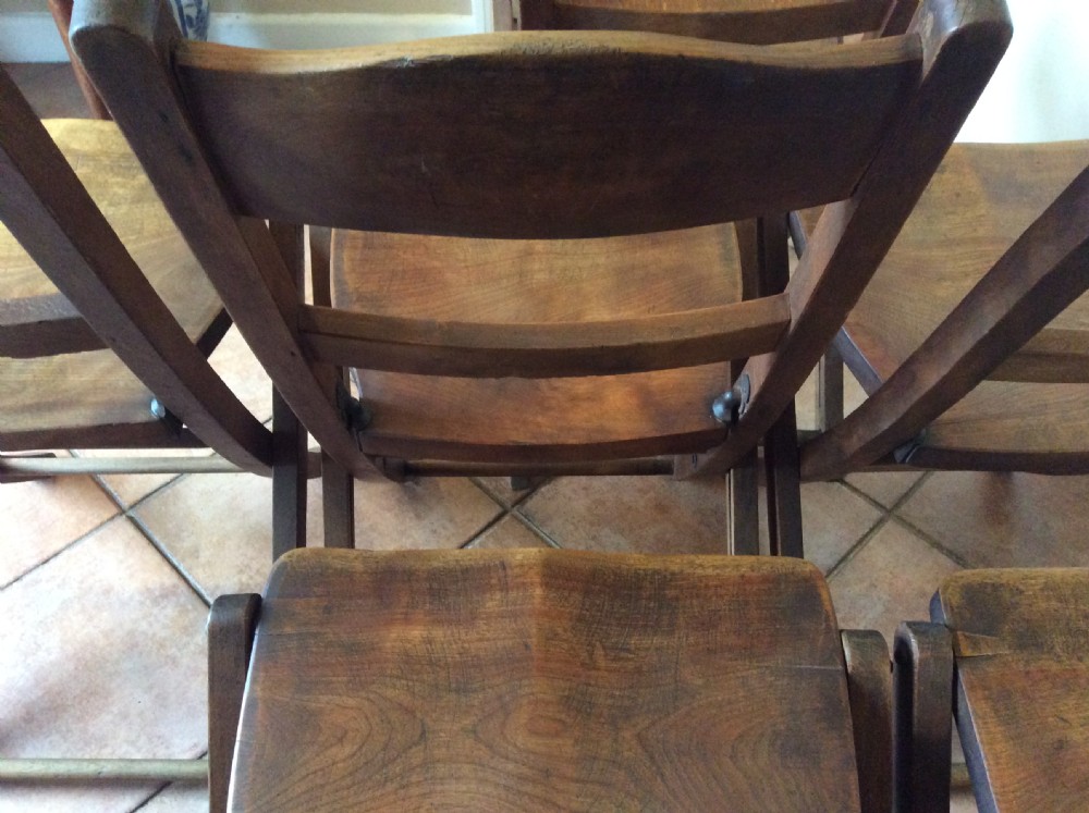 Six elm & beech folding kitchen chairs View VIII