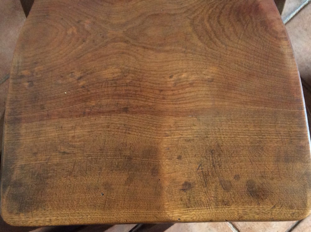 Six elm & beech folding kitchen chairs View XII