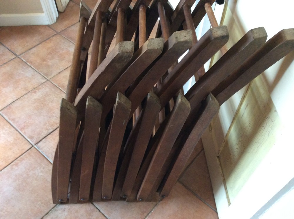Six elm & beech folding kitchen chairs View XIV