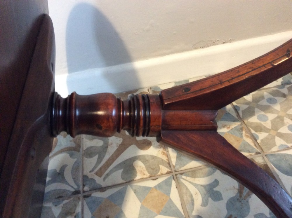 A 19thC low dish top tripod table View VIII
