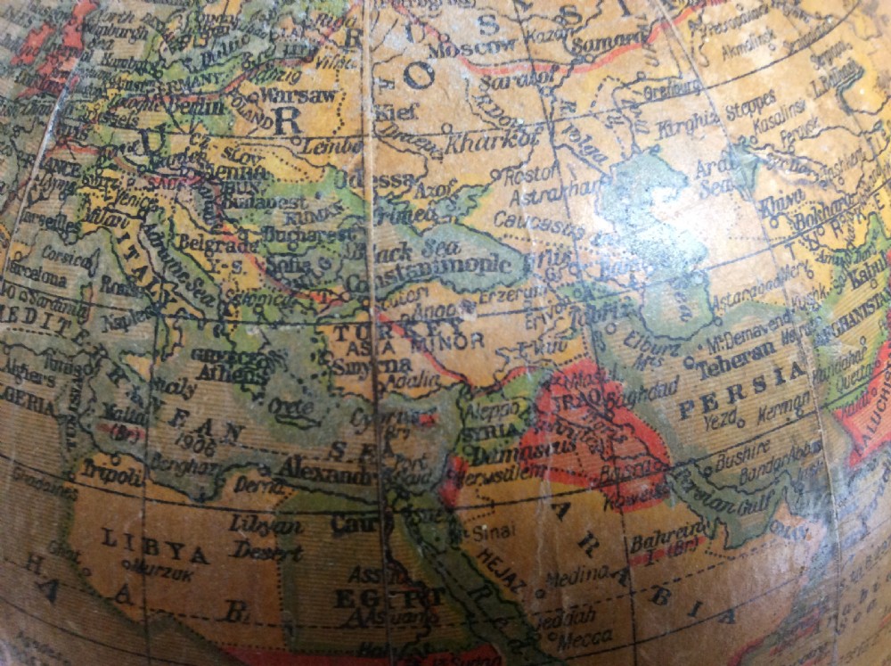 An untouched Geographia 6'' globe View IV