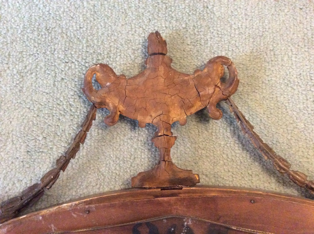 A small  gilded19thC Adams style mirror View XI