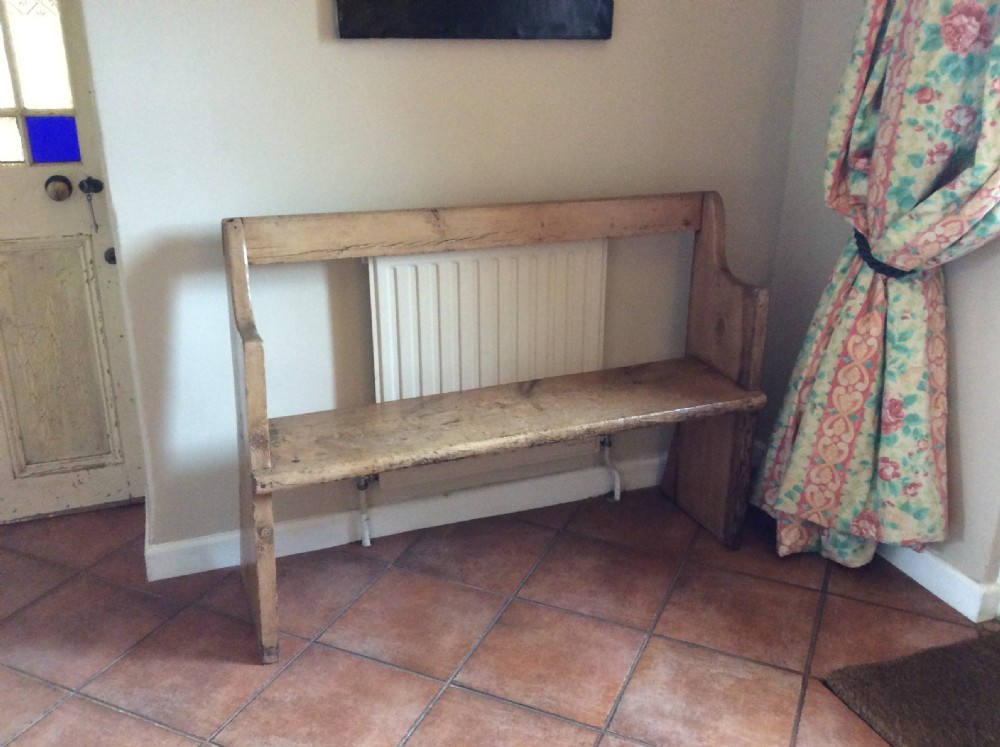 A rustic Victorian hall bench View III