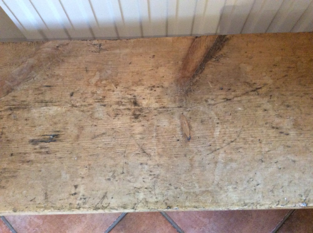 A rustic Victorian hall bench View VIII