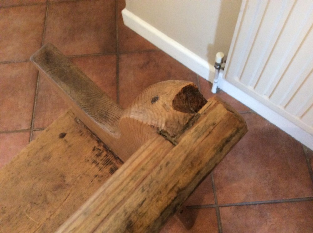 A rustic Victorian hall bench View XVII
