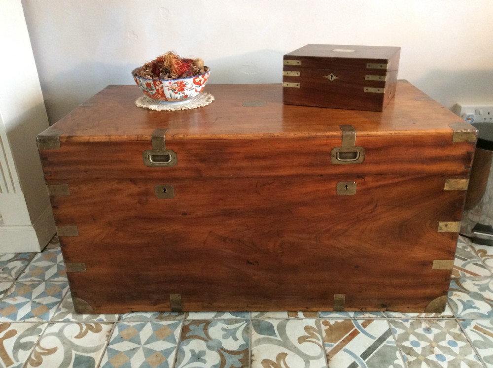 A good 19thC camphor campaign trunk View II
